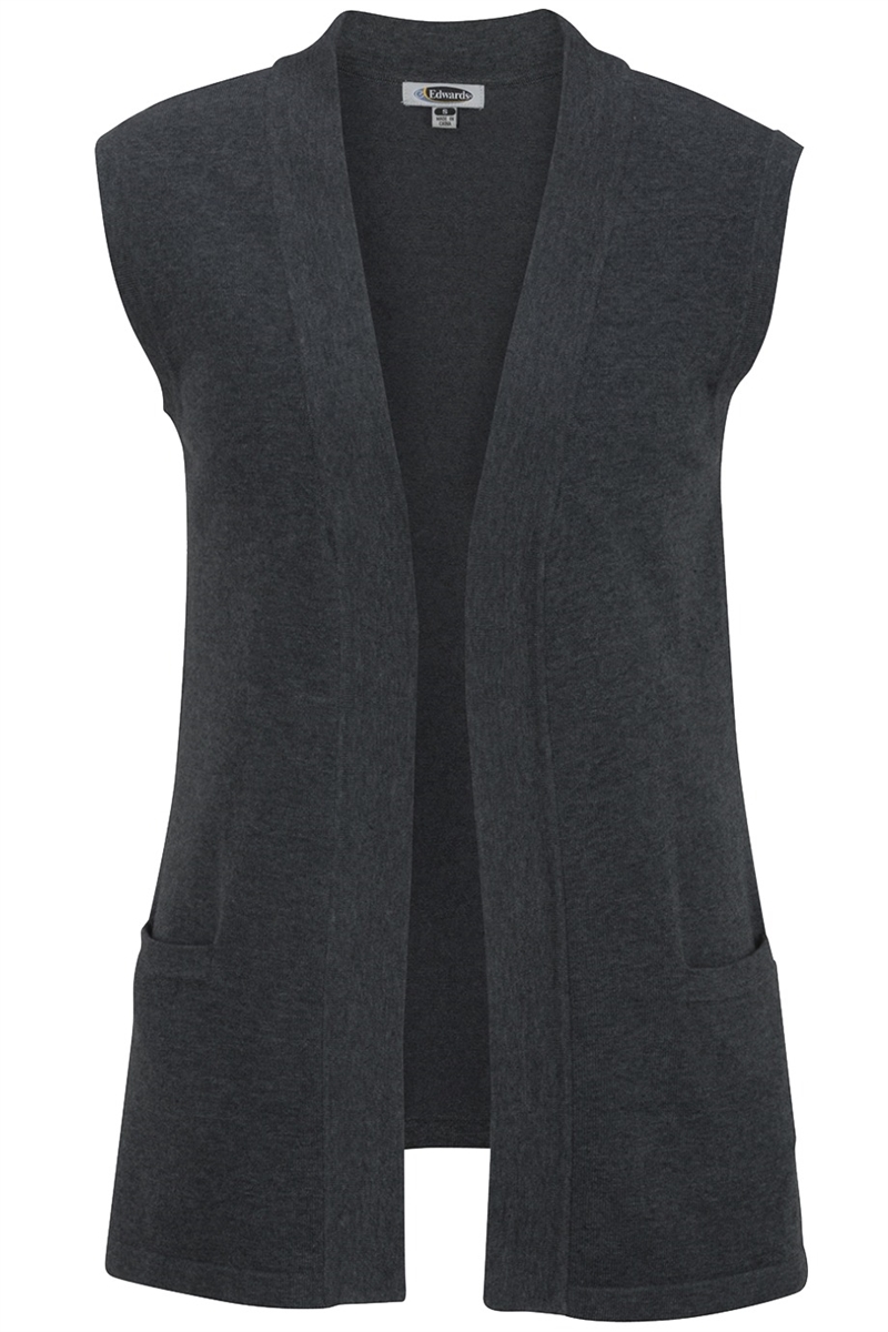 7026 Ladies’ Open Cardigan Sweater Vest HNA Gear Powered by Ravine, Inc.